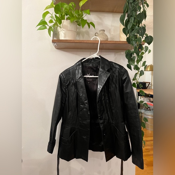 Vintage Wilson’s black leather blazer (size S) - Picture 2 of 3